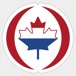 Dutch Canadian Multinational Patriot Flag Series Sticker